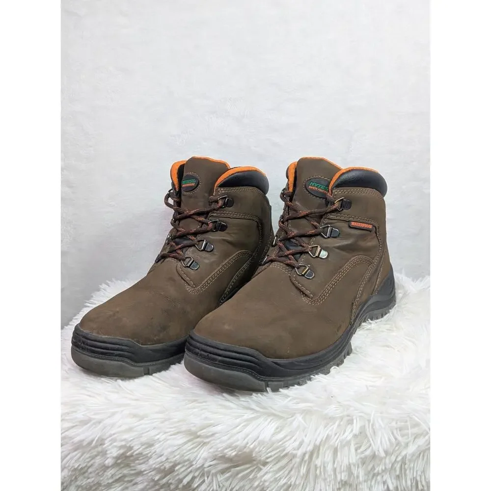 HYTEST Knox Mens 8W Steel Toe Waterproof Leather Work Boots K13751 Brown